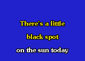 There's a litde

black spot

on the sun today