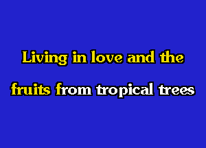 Living in love and the

fruits from tropical trees