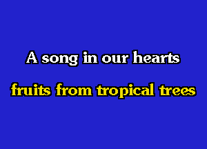 A song in our hearts

fruits from tropical trees