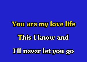 You are my love life

This 1 lmow and

I'll never let you go