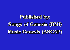 Published by
Songs of Genesis (BMI)

Music Genesis (ASCAP)