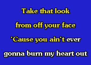 Take that look
from off your face
'Cause you ain't ever

gonna burn my heart out