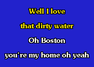 Well llove
that dirty water
Oh Boston

you're my home oh yeah