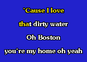 'Cause 1 love
that dirty water
Oh Boston

you're my home oh yeah