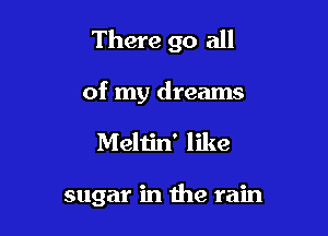 There 90 all

of my dreams
Meltin' like

sugar in the rain