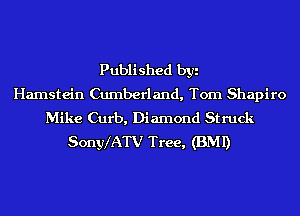Published byi
Hamstein Cumberland, Torn Shapiro
Mike Curb, Diamond Struck

Sonyx'ATV Tree, (BMI)
