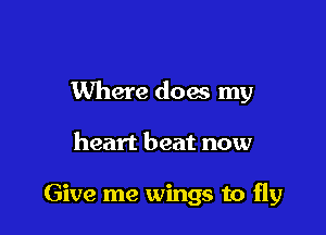 Where does my

heart beat now

Give me wings to fly