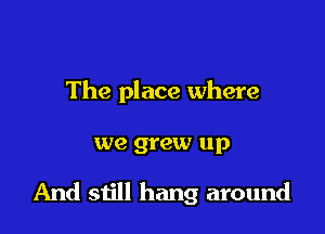 The place where

we grew up

And still hang around