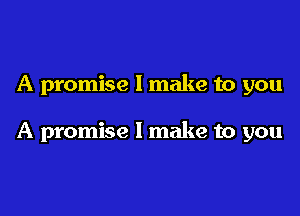 A promise I make to you

A promise I make to you