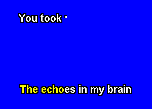 The echoes in my brain