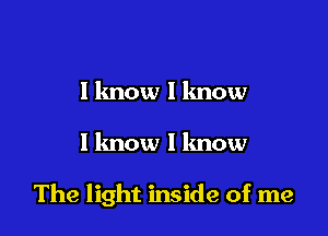 I know I know

I know I know

The light inside of me