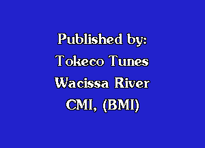 Published byz

Tokeco Tunes

Wacissa River
CMI, (BM!)
