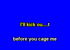 PII kick ou....t

before you cage me