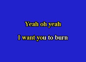 Yeah oh yeah

I want you to burn