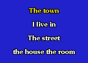 The town
I live in

The street

Ihe house the room
