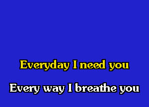 Everyday I need you

Every way I breathe you