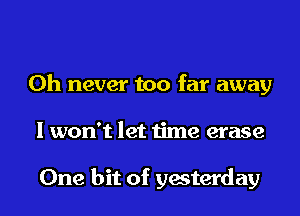 0h never too far away
I won't let time erase

One bit of yesterday