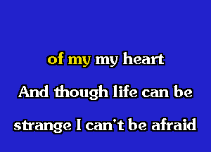 of my my heart
And though life can be

strange I can't be afraid