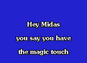 Hey Midas

you say you have

the magic touch