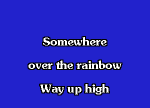 Somewhere

over the rainbow

Way up high