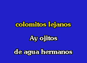 colomitos lejanos

Ay ojitos

de agua hermanos