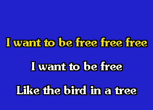 I want to be free free free
I want to be free

Like the bird in a tree