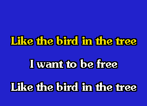 Like the bird in the tree
I want to be free

Like the bird in the tree