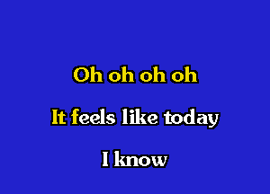 Ohohohoh

It feels like today

I lmow