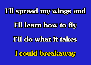 I'll spread my wings and
I'll learn how to fly

I'll do what it takes

I could breakaway