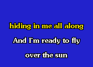 hiding in me all along

And I'm ready to fly

over the sun