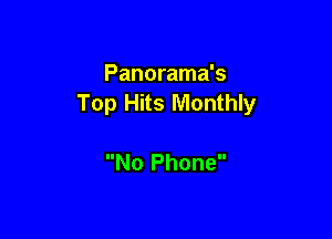 Panorama's
Top Hits Monthly

No Phone