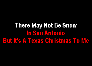 There May Not Be Snow

In San Antonio
But It's A Texas Christmas To Me