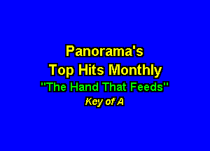 Panorama's
Top Hits Monthly

The Hand That Feeds
Key ofA