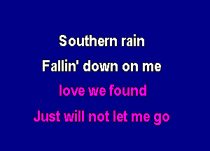 Southern rain

Fallin' down on me