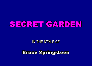 IN THE STYLE 0F

Bruce Springsteen