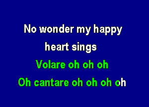 No wonder my happy

heart sings
Volare oh oh oh
0h cantare oh oh oh oh