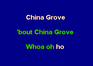 China Grove

'bout China Grove

Whoa oh ho