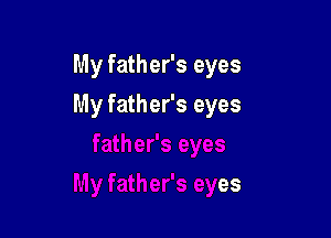 My father's eyes

My father's eyes