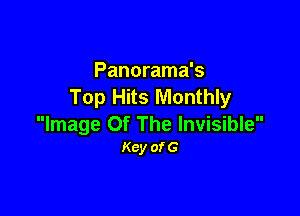 Panorama's
Top Hits Monthly

Image Of The Invisible
Kcy ofG
