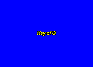 Key of G