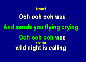 (Male)

Ooh ooh ooh wee

And sends you flying crying

Ooh ooh ooh wee

(Both)

wild night is calling