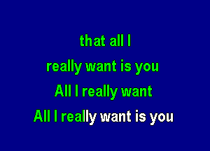 that all I
really want is you
All I really want

All I really want is you