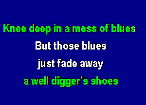 Knee deep in a mess of blues
But those blues

just fade away

a well digger's shoes