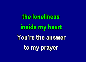 theloneHness

inside my heart

You're the answer
to my prayer