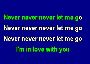 Never never never let me 90

Never never never let me 90

Never never never let me go
I'm in love with you