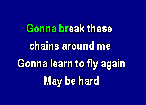 Gonna break these
chains around me

Gonna learn to fly again
May be hard