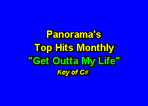 Panorama's
Top Hits Monthly

Get Outta My Life
Key of Cg