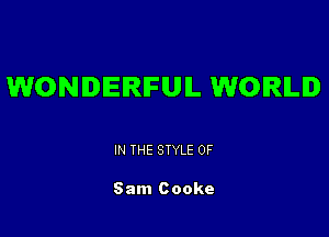 WONDERFUL WORLD

IN THE STYLE 0F

Sam Cooke