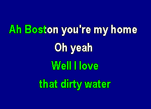 Ah Boston you're my home
Oh yeah

Well I love
that dirty water