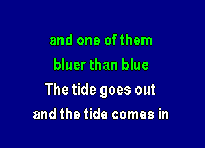 and one ofthem
bluerthan blue

The tide goes out

and the tide comes in